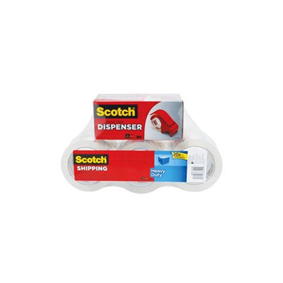 TAPE, PACKAGING, SCOTCH, 3850, Heavy-Duty, 1.88" x 54.6yds, 3" Core, Clear, 6 / Pack