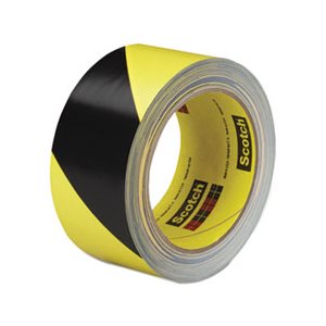 CAUTION TAPE, STRIPED,  2" x 108' Roll, YELLOW / BLACK