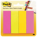 POST-IT NOTES, Page Flag Markers, Assorted Brights, 50 Strips / Pad, 4 / Pack