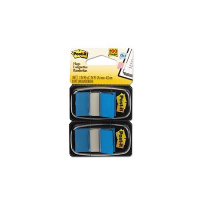 POST-IT NOTES, Page Flag MARKERS, in Dispenser, Blue, 100 Flags / Dispenser, 2 / PACK