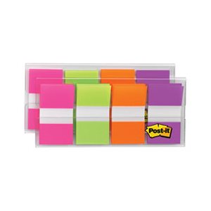 POST-IT NOTES, Page Flag Markers in Portable Dispenser, Assorted Bright, 160 Flags / Dispenser