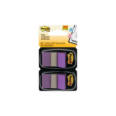 POST-IT NOTES, Page Flag Markers in Dispenser, Purple, 100 Flags / Dispenser, 2 / pack