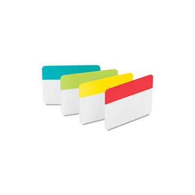 File Tabs, POST-IT,  2" x 1.5", ASSORTED BRIGHT COLORS,  24 / Pack