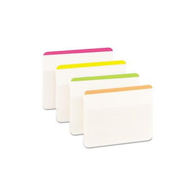 File Tabs, POST-IT, 2" x 1.5", Lined, Assorted Brights, 24 / Pack