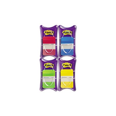 File Tabs, POST-IT, 1" x 1.5", ASSORTED BRIGHT COLORS, 100 / Pack