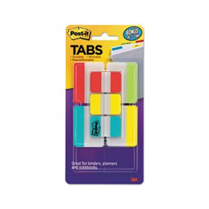 FILE TABS, POST-IT, Value Pack, 1" and 2", ASSORTED BRIGHT COLORS, 114 / PACK