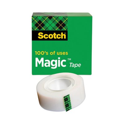 TAPE, INVISIBLE, Magic Tape, Refill, .75" x 1000", 1" Core, Clear