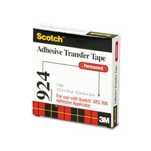 Adhesive Transfer Tape, DOUBLE-SIDED .5" x 36yds, 