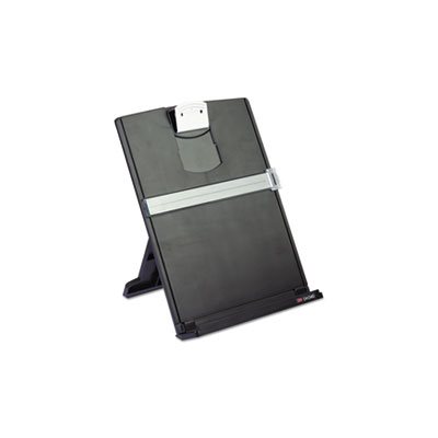 COPYHOLDER, Fold-Flat, Freestanding, Desktop, Plastic, 150 Sheet Capacity, Black