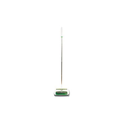 BROOM, Quick Floor Sweeper, Rubber Bristles, 42" Aluminum Handle, White