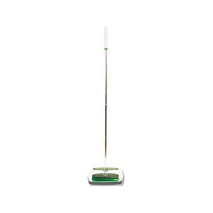 BROOM, Quick Floor Sweeper, Rubber Bristles, 42" Aluminum Handle, White