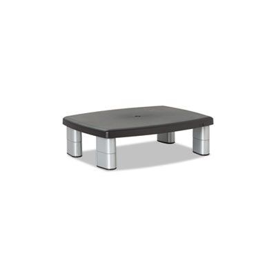 MONITOR STAND, Adjustable Height, 15" x 12" x 2.625" to 5.875", Black / Silver