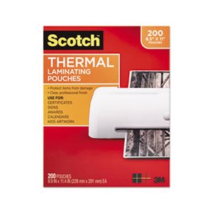 LAMINATING POUCHES, Letter Size, Thermal Laminating, 3 mil, 11.4" x 8.9",  200 / PACK