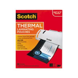 LAMINATING POUCHES, THERMAL, Letter Size, 3 mil, 11.5" x 9", 50 / Pack