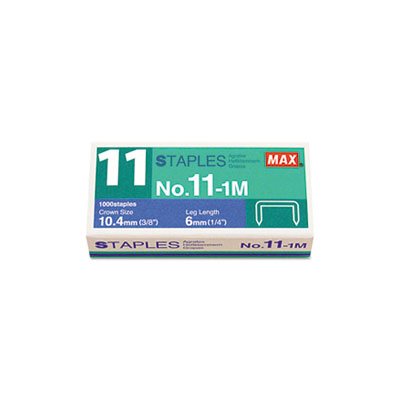 STAPLES, MINI, No. 11, for HD-11FLK, .25" Leg, .375" Crown, Flat Clinch, 1,000 / Box