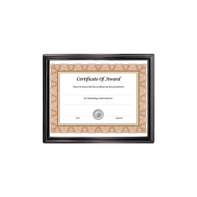 FRAME, DOCUMENT, EZ Mount, Plastic, 8.5" x 11", Black