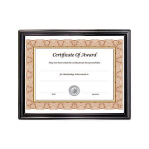 FRAME, DOCUMENT, EZ Mount, Plastic, 8.5" x 11", Black