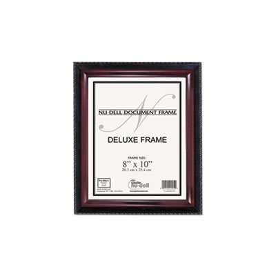 FRAME, DOCUMENT, Executive, Plastic, 8" x 10", Black / Mahogany