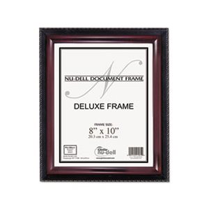 FRAME, DOCUMENT, Executive, Plastic, 8" x 10", Black / Mahogany