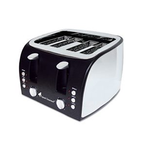 TOASTER, 4-Slice, Multi-Function, w /  Adjustable Slot Width, Black / Stainless Steel