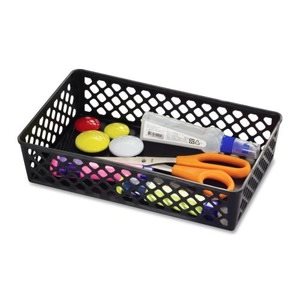 SUPPLY BASKET, RECYCLED, LARGE, BLACK, 2 PACK