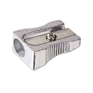 SHARPENER, PENCIL, Metal, Metallic Silver, 4 / Pack