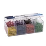 CLIPS, Plastic Coated, Paper Clips, No. 2 Size, Assorted Colors, 800 / Pack