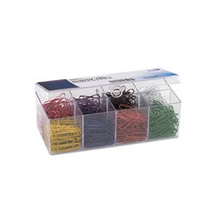 CLIPS, Plastic Coated, Paper Clips, No. 2 Size, Assorted Colors, 800 / Pack