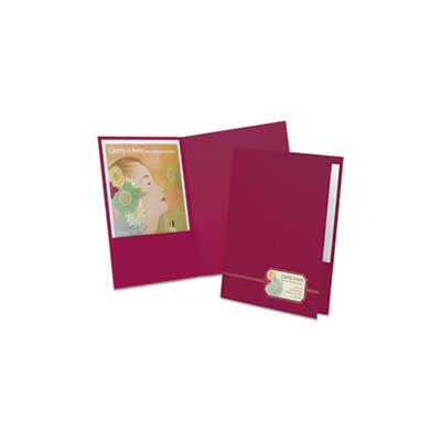 PORTFOLIO, BUSINESS, Monogram Series, Cover Stock, Burgundy / Gold, 4 / Pack