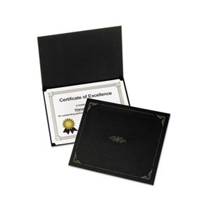 HOLDER, Certificate, 11.25" x 8.75", Black, 5 / Pack