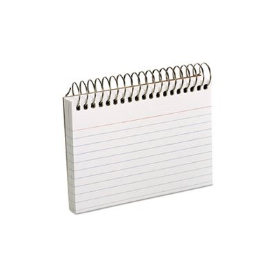 INDEX CARDS, Spiral, 3" x 5", WHITE, 100 CARDS