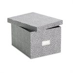 CARD FILE, Reinforced Board, Lift-Off Cover, Holds 1,200 6" x 9" Cards, Black / White