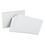 INDEX CARDS, Unruled, 5" x 8", White, 100 / Pack