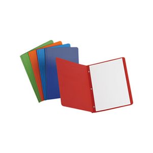 Report Cover, 3 Fasteners, Panel and Border Cover, Assorted Colors, 25 / Box