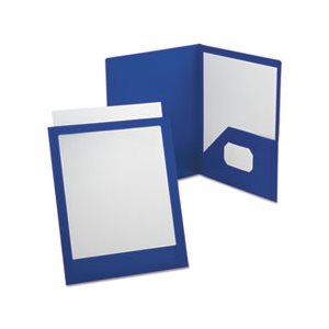 PORTFOLIO, ViewFolio, Polypropylene, 50-Sheet Capacity, Blue / Clear