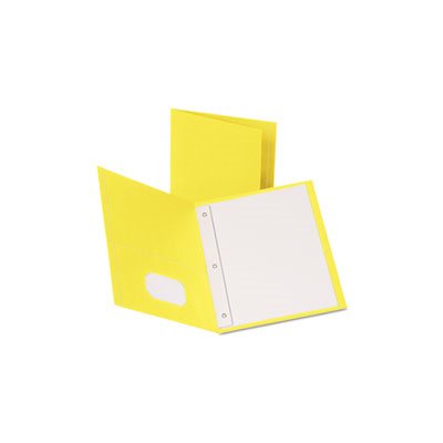 FOLDER, Twin-Pocket, 3 Fasteners, Letter, .5" Capacity, Yellow, 25 / Box