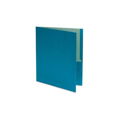 PORTFOLIO, Earthwise by Oxford, 100% Recycled Paper, Twin-Pocket, Blue, 25 / BOX