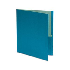PORTFOLIO, Earthwise by Oxford, 100% Recycled Paper, Twin-Pocket, Blue, 25 / BOX