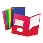 PORTFOLIO, Fashion PolyPort, Twin-Pocket, Polypropylene, Assorted COLORS, 25 / Box