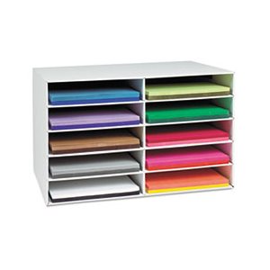 Classroom Construction Paper Storage, 10 Slots, 26 7 / 8 x 16 7 / 8 x 18 1 / 2