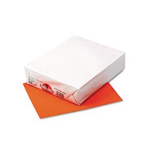 PAPER, COLORED, Kaleidoscope, Multipurpose, 24lb, 8.5" x 11", Pumpkin, 500 Sheets / Ream