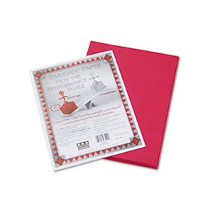 CONSTRUCTION PAPER, Riverside, 76lbs, 9" x 12", Red, 50 Sheets / Pack