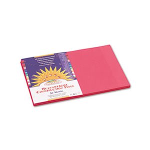 Construction Paper, 58lbs, 12" x 18", Scarlet, 50 Sheets / Pack