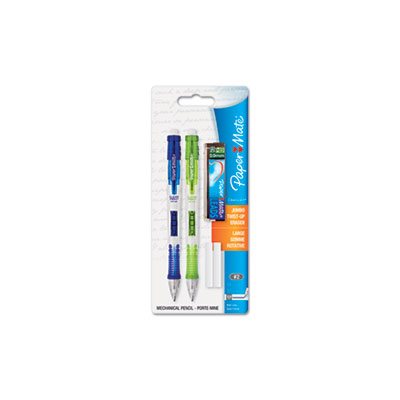 PENCIL, MECHANICAL, Clear Point, Starter Set, 0.9 mm, Lime Green, Royal Blue, 2 / Set