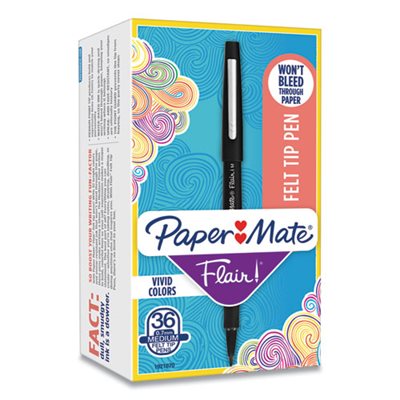 PEN, PAPER MATE POINT GUARD FLAIR BULLET POINT STICK BLK