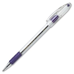 PEN, BALLPOINT, STICK, R.S.V.P., 1mm, Translucent Barrel, Violet Ink, Dozen