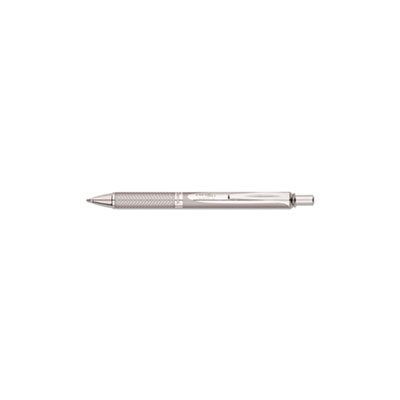 PEN, RETRACTABLE, GEL,  EnerGel Alloy RT, .7mm, Chrome Barrel, Black Ink