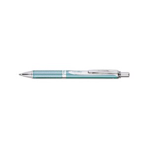 PEN, RETRACTABLE, GEL, EnerGel Alloy RT, .7mm, Aquamarine Barrel, Black Ink