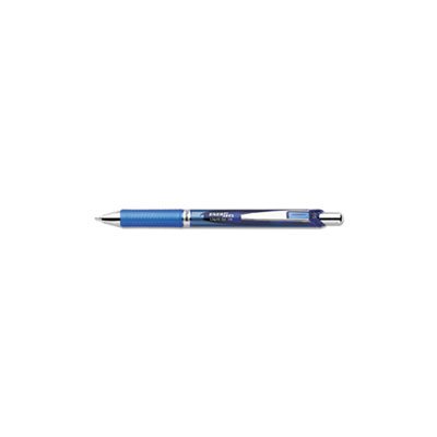 PEN, RETRACTABLE, LIQUID GEL.EnerGel RTX,.5mm, Silver / Blue Barrel, Blue Ink