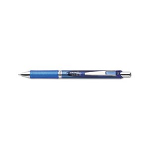 PEN, RETRACTABLE, LIQUID GEL.EnerGel RTX,.5mm, Silver / Blue Barrel, Blue Ink